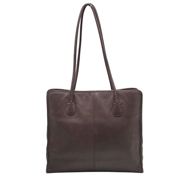 Coach Dark Brown Vintage Leather Tote Bag D7C-7303 - Picture 1 of 11